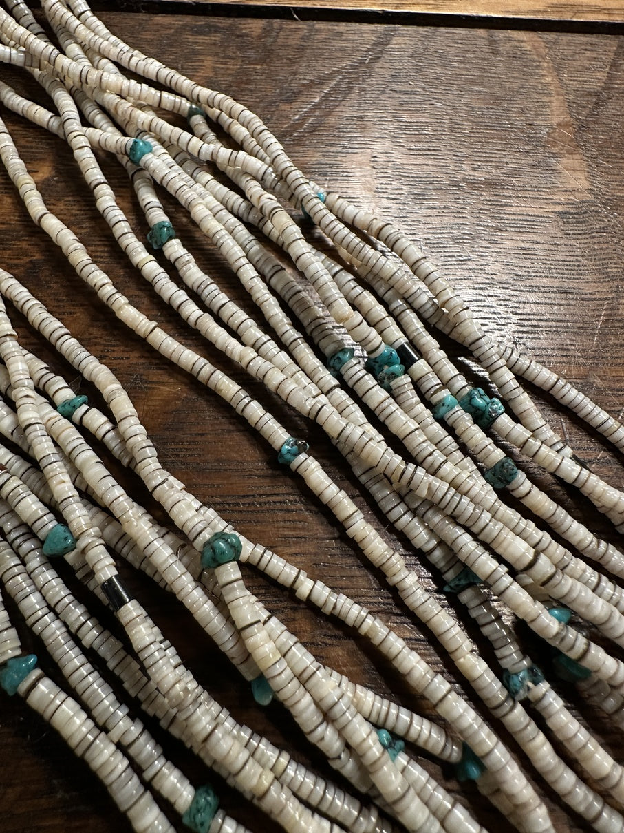 10 Strand Clam Shell Necklace