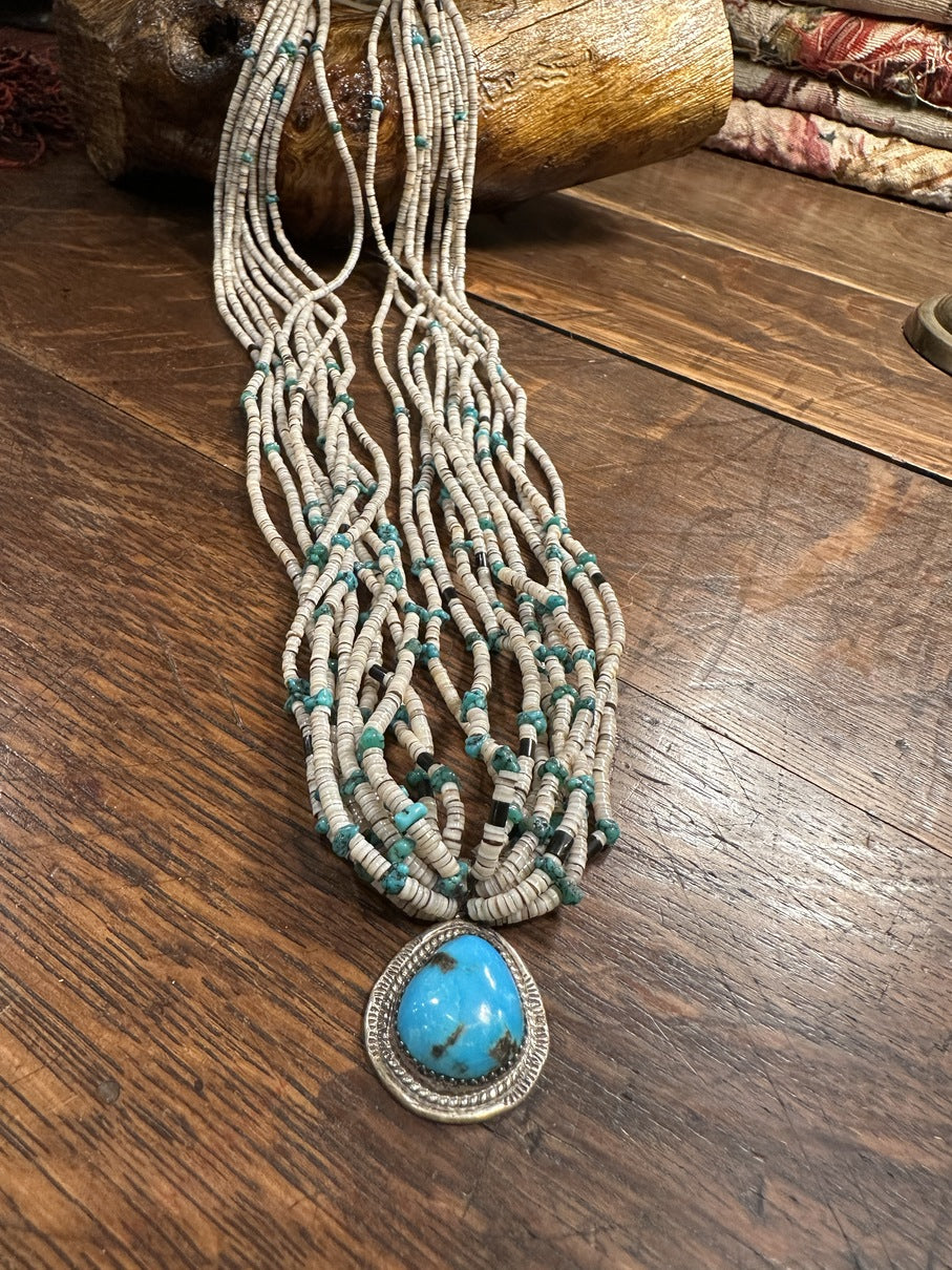 10 Strand Clam Shell Necklace