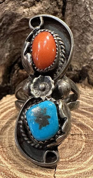 2 Stone Silver Ring