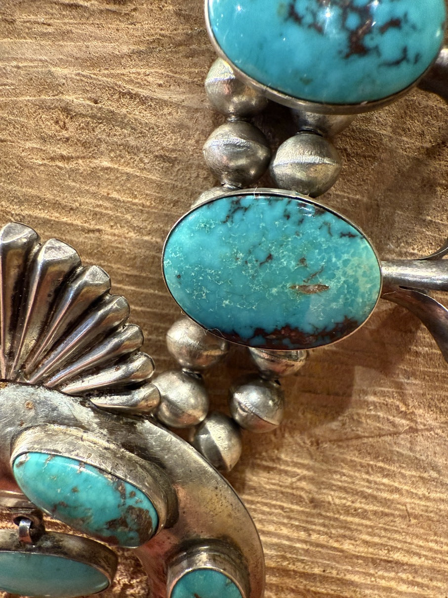 7 Stone Squash Blossom Necklace