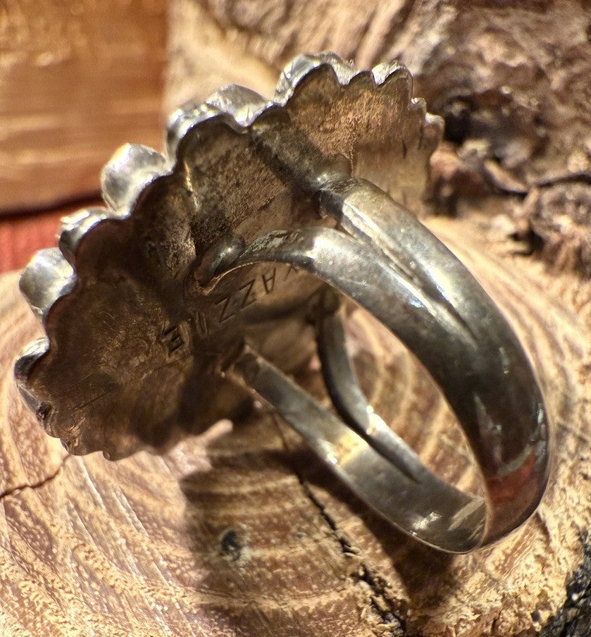 Apache Dancer Turquoise Coral Ring