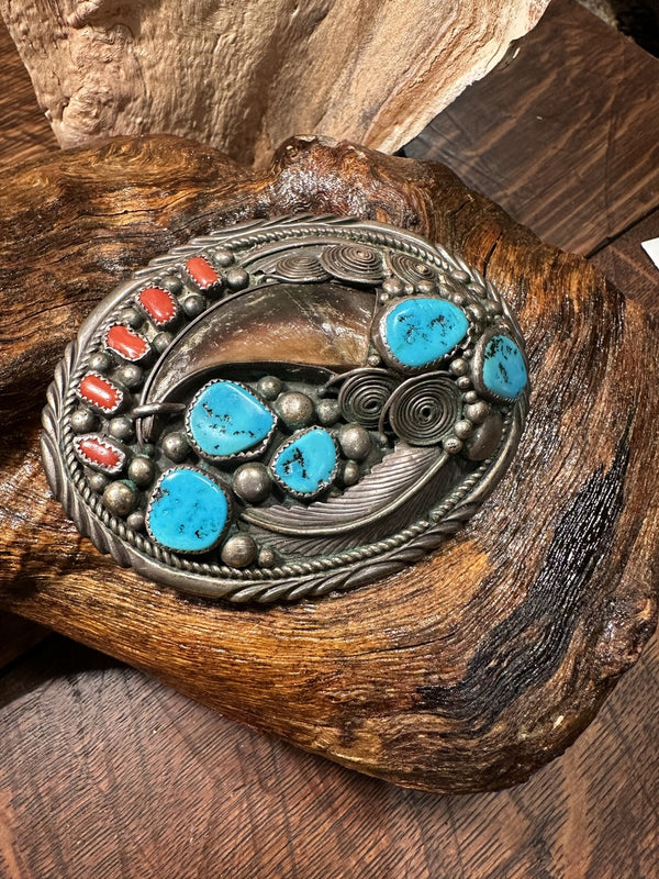 Bear Claw Belt Buckle Navajo Belt Buckles Turquoise Belt Buckles