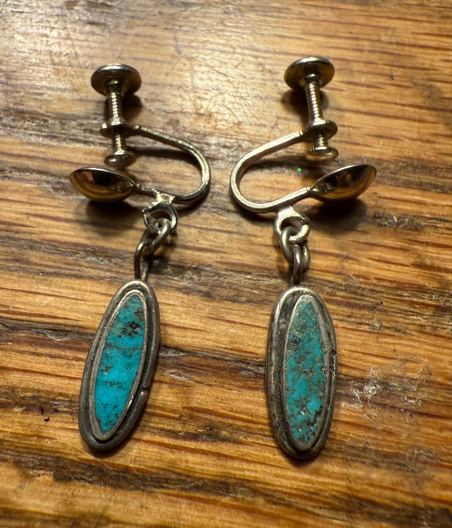 Blue Gem Earrings
