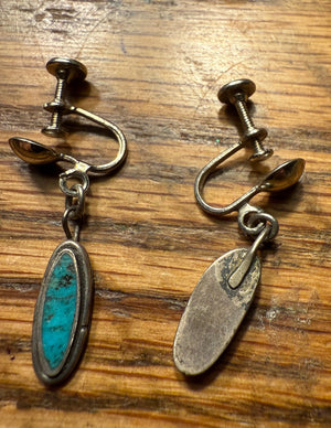 Blue Gem Earrings