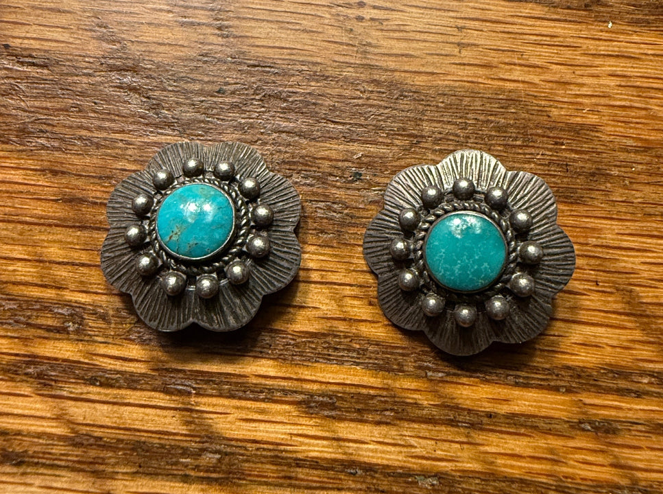 Blue Gem Earrings