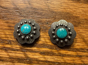 Blue Gem Earrings