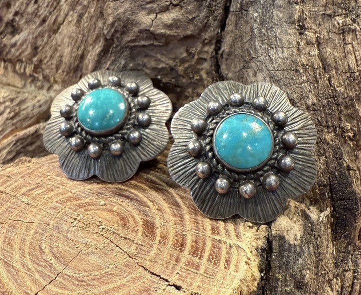 Blue Gem Earrings