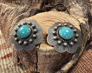 Blue Gem Earrings
