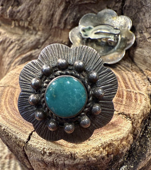 Blue Gem Earrings