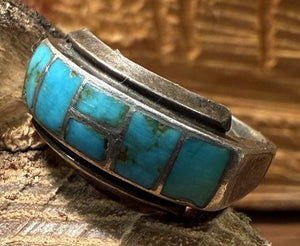 Blue Gem Inlay Ring