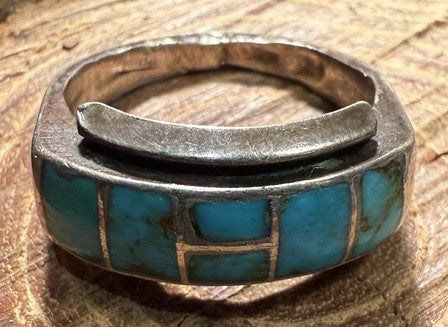 Blue Gem Inlay Ring