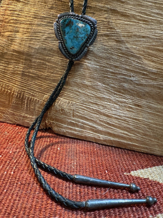 Blue Gem Turquoise Bolo Tie