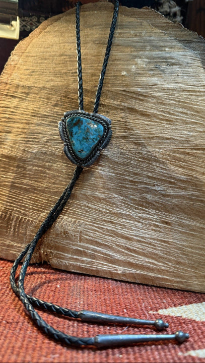 Blue Gem Turquoise Bolo Tie