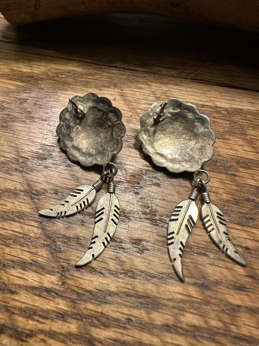 Blue Gem Turquoise Earrings