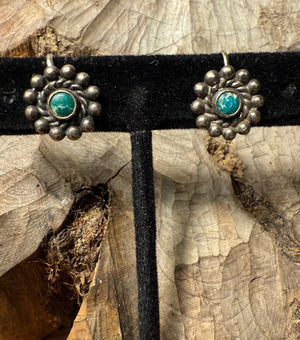 Blue Gem Turquoise Earrings