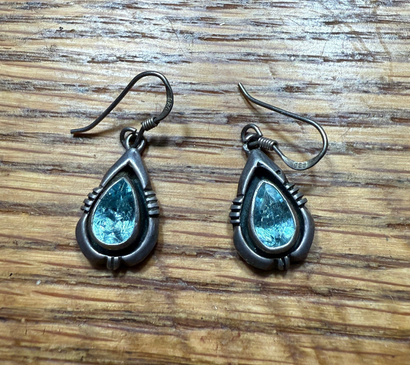 Blue Tourmaline Earrings