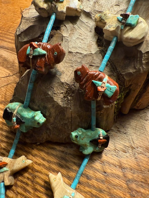 Bundled Zuni Fetish Necklace