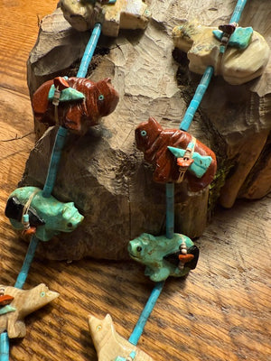 Bundled Zuni Fetish Necklace