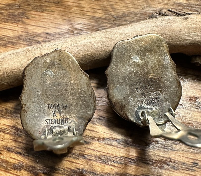 Clip Back Turquoise Earrings