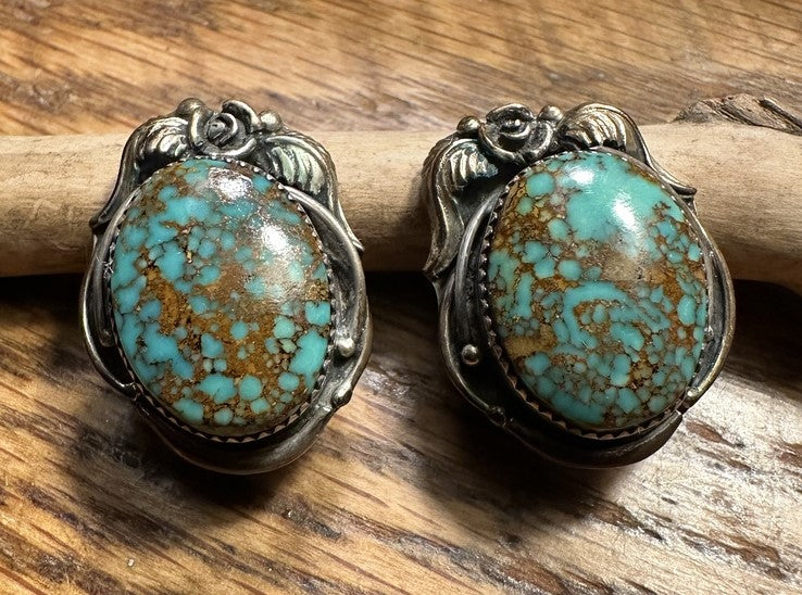 Clip Back Turquoise Earrings