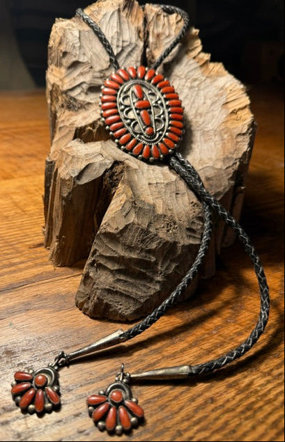 Coral Bolo Tie