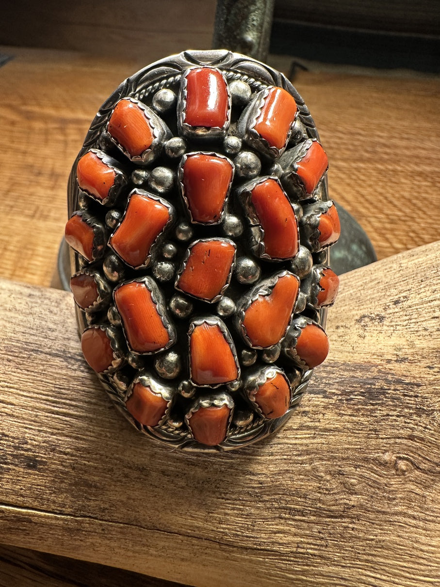 Coral Cuff Bracelet