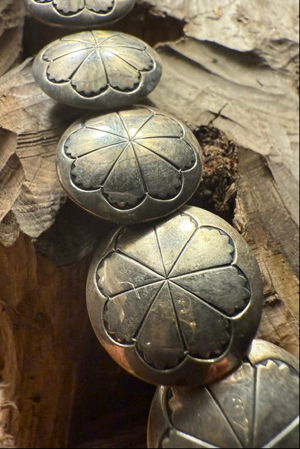 Coral Flower Disc Necklace