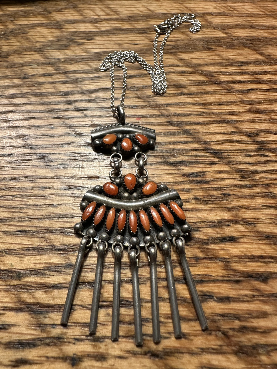 Coral Pendant Necklace
