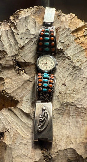 Coral & Turquoise Watch with Band