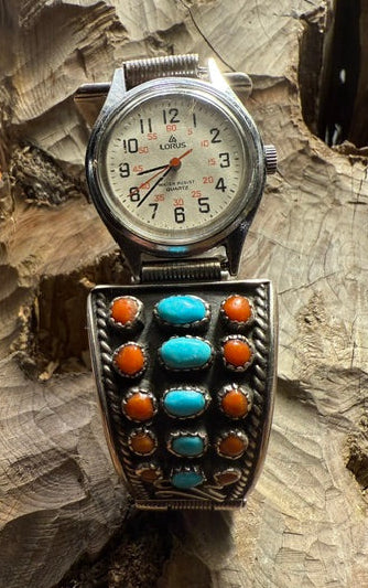 Coral & Turquoise Watch with Band