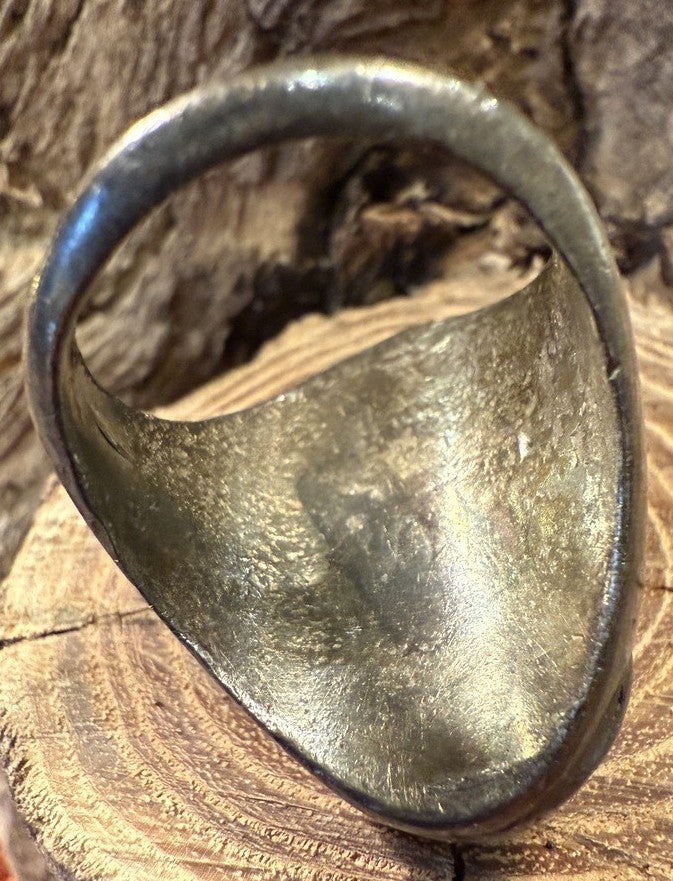 Coral and Turquoise Snake Ring