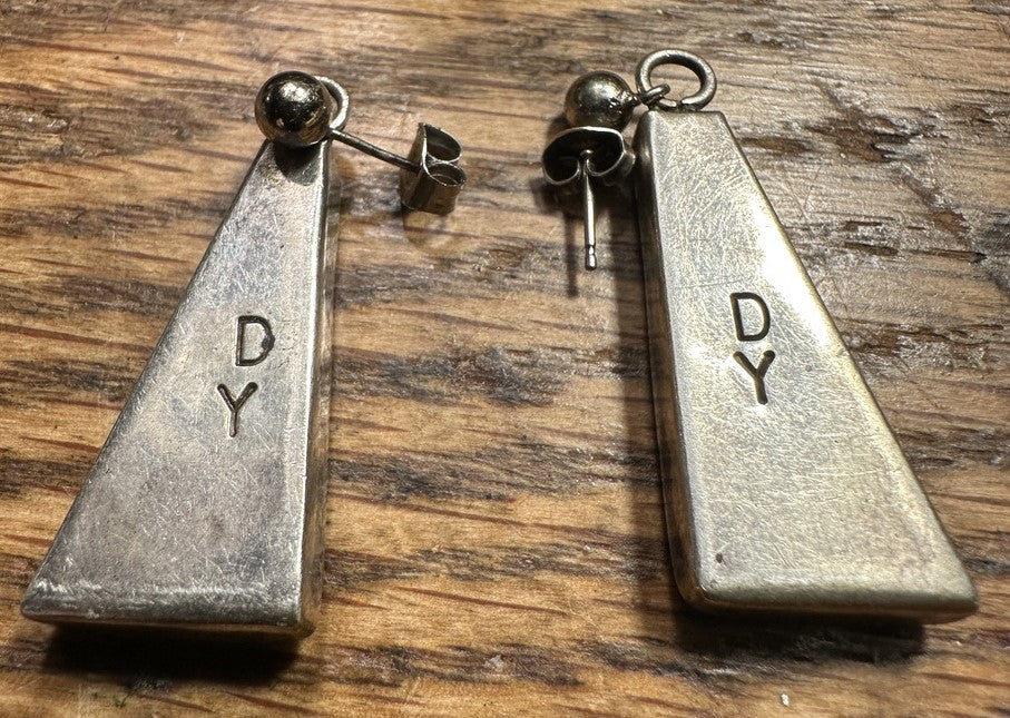 Old Zuni Channel Inlay Turquoise Earrings [SG-064]