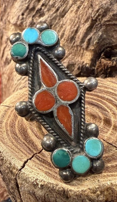 Dishta Turquoise Coral Ring