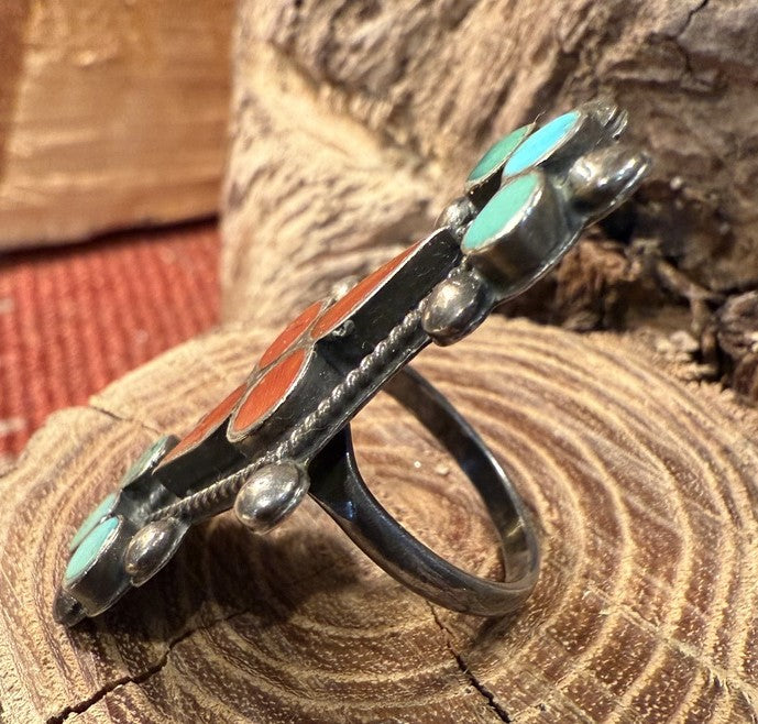 Dishta Turquoise Coral Ring