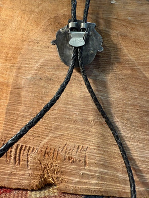Domed Morenci Turquoise Bolo Tie