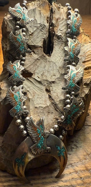 Eagle Chip Inlay Necklace