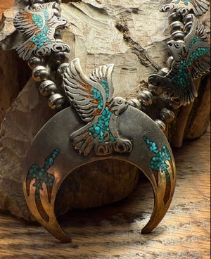 Eagle Chip Inlay Necklace