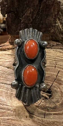 Eagle Tail Coral Ring