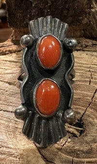 Eagle Tail Coral Ring