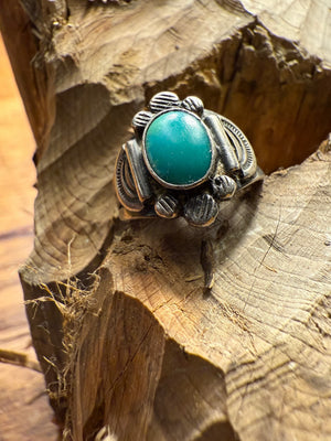 Early Blue Gem Turquoise Ring