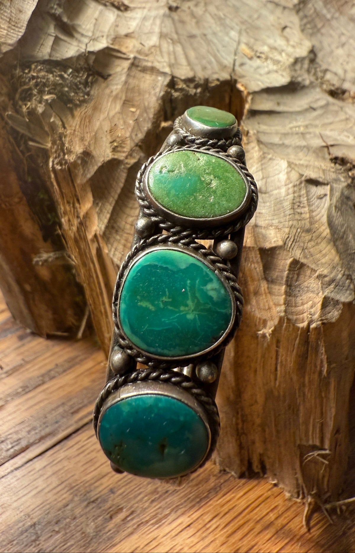 Early Four Stone Turquoise Bracelet