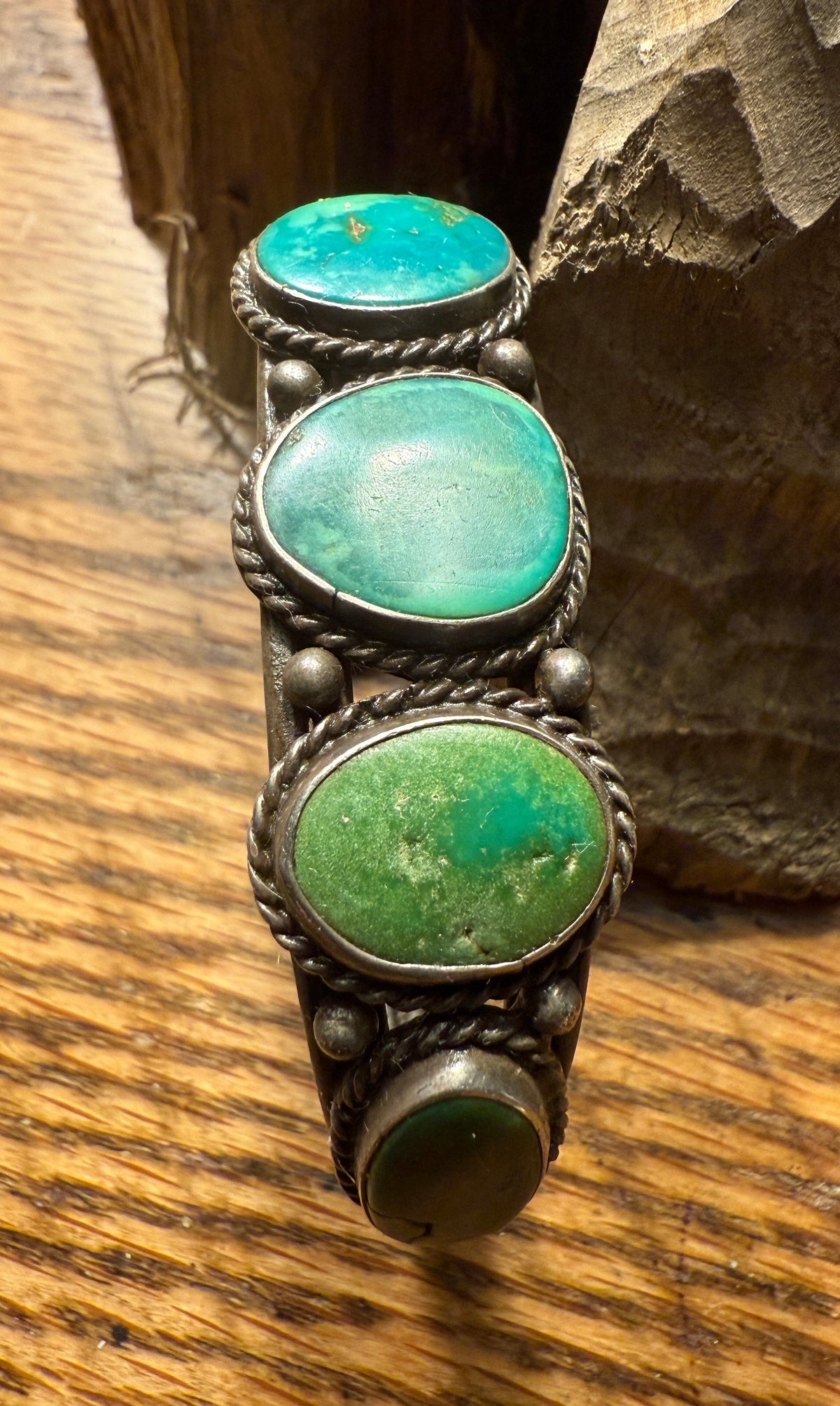 Early Four Stone Turquoise Bracelet