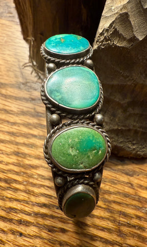 Early Four Stone Turquoise Bracelet