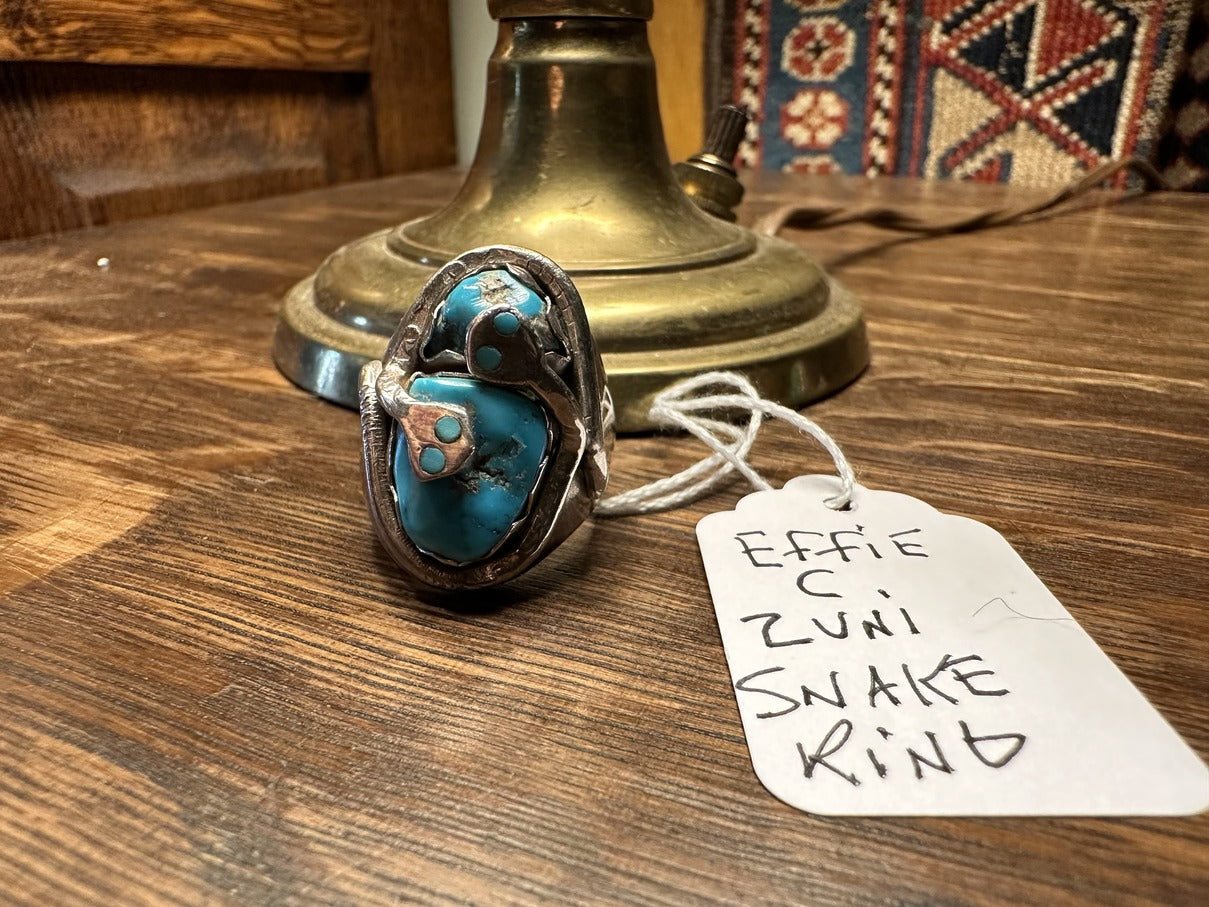 Effie C Zuni Snake Ring