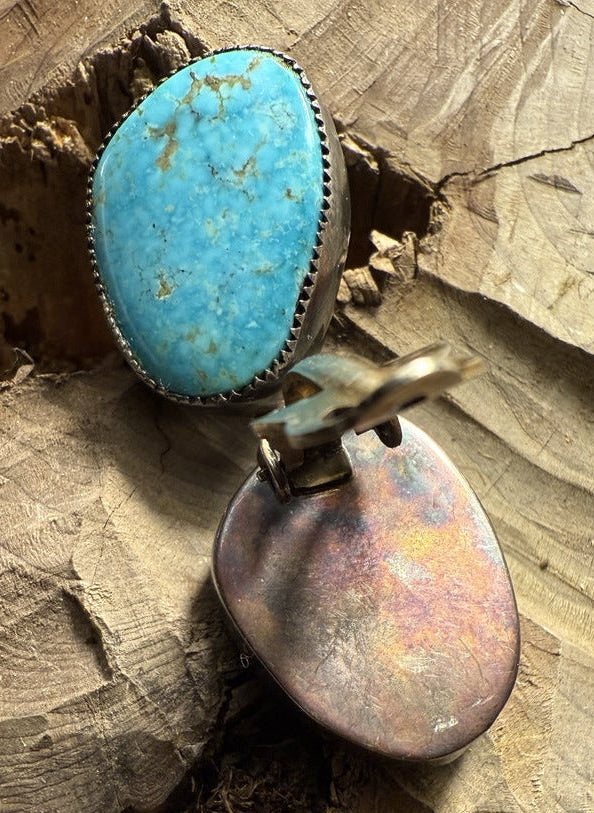 Esther Wood Turquoise Earrings
