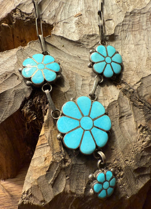 Flower Turquoise Necklace