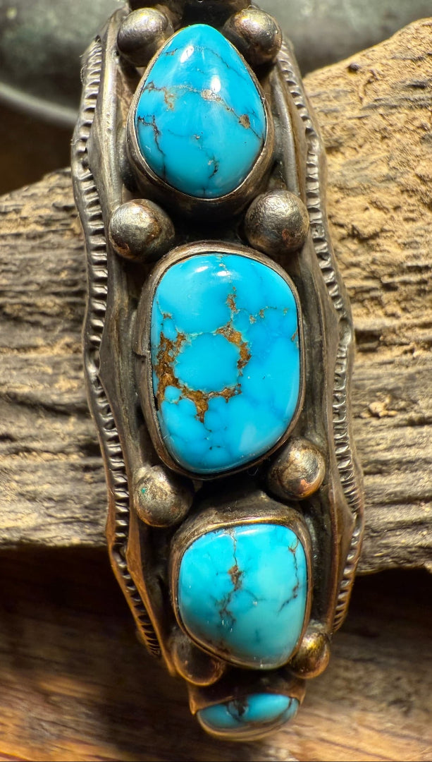 Fred Thompson 7-Stone Morenci Turquoise Cuff