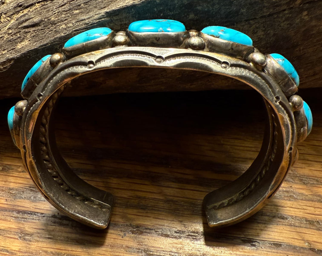 Fred Thompson 7-Stone Morenci Turquoise Cuff