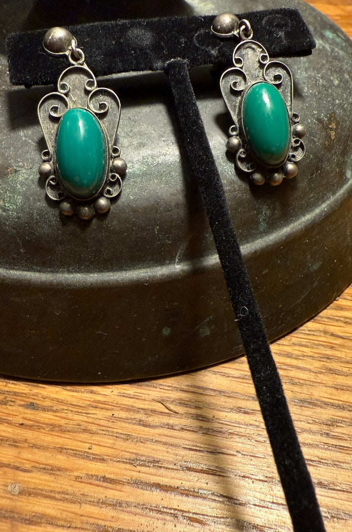 Green Stone Earrings