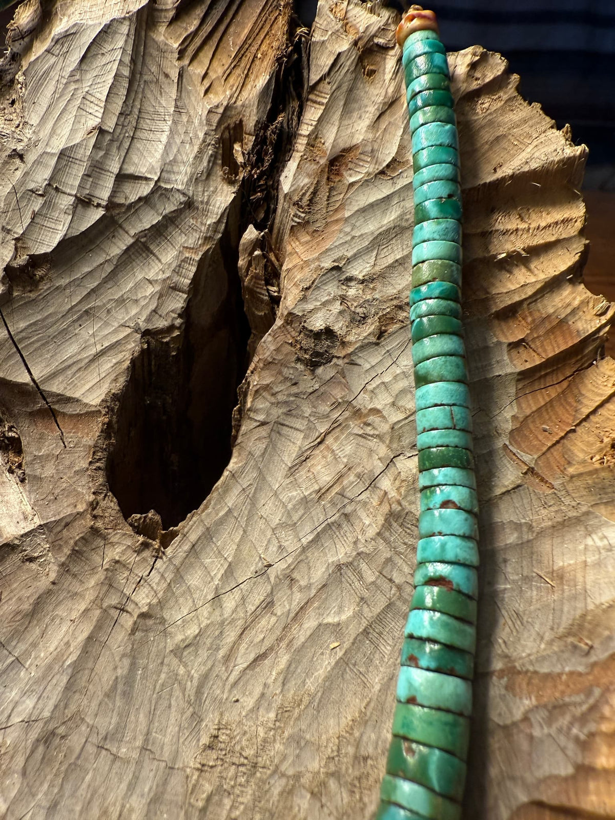 Green Turquoise Heishi Necklace